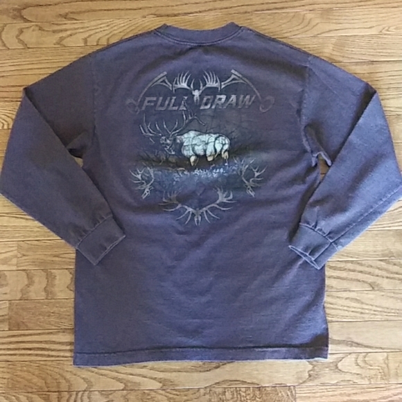 Full Draw Brand Elk Bowhunting Long Sleeve T-Shirt in Men's Medium - Picture 2 of 5